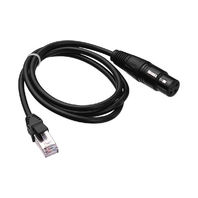 RJ45 Male Network Connector to 3-Pin Mini XLR Female Extension DMX512 Cable Stage Studio Cables Wires Silver 1m
RJ45 Male Network Connector to 3-Pin Mini XLR Female Extension DMX512 Cable Stage Studio Cables Wires Silver 1m
