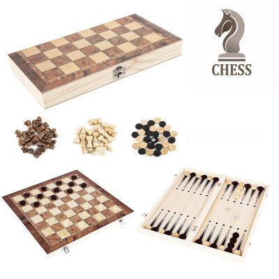 3in1 Chess Set Wooden Folding Schaken Kit Backgammon Draught For Family Activities
3in1 Chess Set Wooden Folding Schaken Kit Backgammon Draught For Family Activities