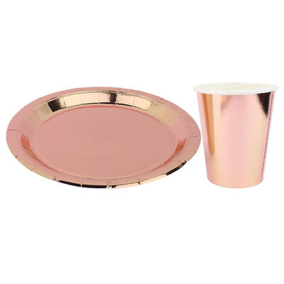Greensen Rose Gold Disposable Paper Cup Plate Straw Tableware Set for Party Wedding Birthday
Greensen Rose Gold Disposable Paper Cup Plate Straw Tableware Set for Party Wedding Birthday