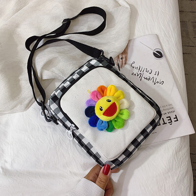 Canvas bag girl summer ins weather day girl plaid cartoon girl single shoulder oblique satchel
Canvas bag girl summer ins weather day girl plaid cartoon girl single shoulder oblique satchel