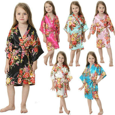 Girls Kid Baby Floral Silk Satin Pajamas Sleepwear Kimono Robes Bathrobe Gown US
Girls Kid Baby Floral Silk Satin Pajamas Sleepwear Kimono Robes Bathrobe Gown US