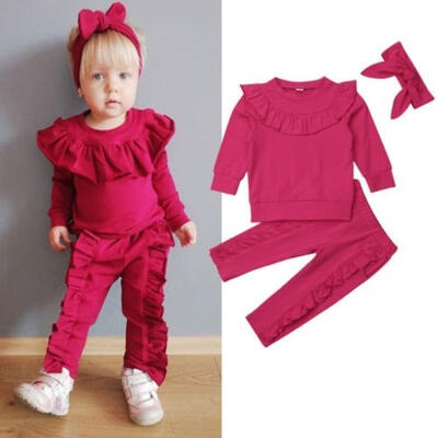 3PCS Fashion Toddler Kids Baby Girl Infant Long Sleeve T-shirt Top Long Pants Headband Outfit Sets Tracksuit
3PCS Fashion Toddler Kids Baby Girl Infant Long Sleeve T-shirt Top Long Pants Headband Outfit Sets Tracksuit