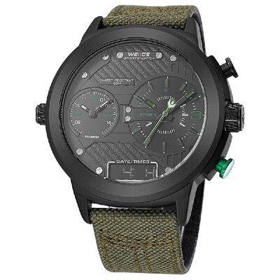 WEIDE WH6405 Quartz Digital Electronic Watch Two Sub-Dials Dual Time Date Display 3ATM Waterproof Timer Business Men Fashion Casua
WEIDE WH6405 Quartz Digital Electronic Watch Two Sub-Dials Dual Time Date Display 3ATM Waterproof Timer Business Men Fashion Casua
