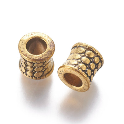 Large Hole Beads Tibetan Style Alloy European Beads Column Lead Free&Cadmium Free Antique Golden about 85mm long
Large Hole Beads Tibetan Style Alloy European Beads Column Lead Free&Cadmium Free Antique Golden about 85mm long
