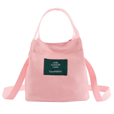 Mini Shoulder Handbags Canvas Women Crossbody Satchel Bucket Bags Clutch Women Bags
