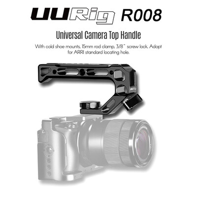 UURig R008 Universal Camera Top Handle Handgrip with Cold Shoe Mounts 15mm Rod Clamp 38 Inch Screw Lock Adopt for ARRI Standard 
UURig R008 Universal Camera Top Handle Handgrip with Cold Shoe Mounts 15mm Rod Clamp 38 Inch Screw Lock Adopt for ARRI Standard
