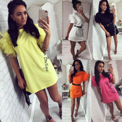 Women Summer Tulle Tiers Mesh Ruffle Short Sleeve Casual Cocktail Party Dress
Women Summer Tulle Tiers Mesh Ruffle Short Sleeve Casual Cocktail Party Dress