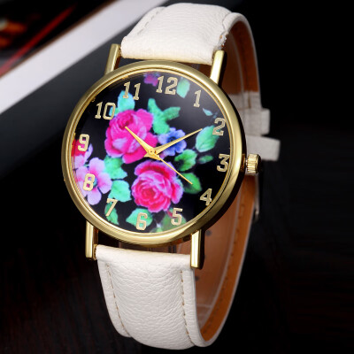 Flower Peony Printed Womens Quartz Watch Ladies Wristwatch Leather band Top Brand harajuku Relogio Feminino Dropshipping
Flower Peony Printed Womens Quartz Watch Ladies Wristwatch Leather band Top Brand harajuku Relogio Feminino Dropshipping