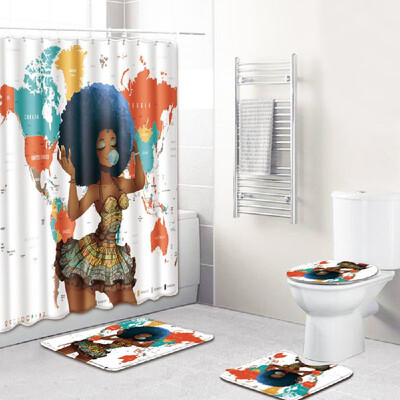 4pcsset Elephant Printed Pattern Water-resistant Shower Curtain Pedestal Rug Lid Toilet Cover Mat Non-slip Bath Mat Set Bathroom
4pcsset Elephant Printed Pattern Water-resistant Shower Curtain Pedestal Rug Lid Toilet Cover Mat Non-slip Bath Mat Set Bathroom
