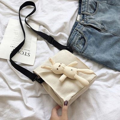 2019 Sweet Girls Shoulder Bags Rabbit Pendant Flap Handbags Fashion Female Canvas Crossbody Bags
2019 Sweet Girls Shoulder Bags Rabbit Pendant Flap Handbags Fashion Female Canvas Crossbody Bags