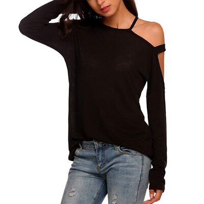 Nomeni Womens Strappy Cold Shoulder T Shirt Loose Crew Neck Long Sleeve Top BKL
Nomeni Womens Strappy Cold Shoulder T Shirt Loose Crew Neck Long Sleeve Top BKL