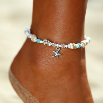 Europe&the United States simple turquoise shell conch anklet alloy small starfish pendant handmade foot chain cross-border explosion jewelry
Europe&the United States simple turquoise shell conch anklet alloy small starfish pendant handmade foot chain cross-border explosion jewelry