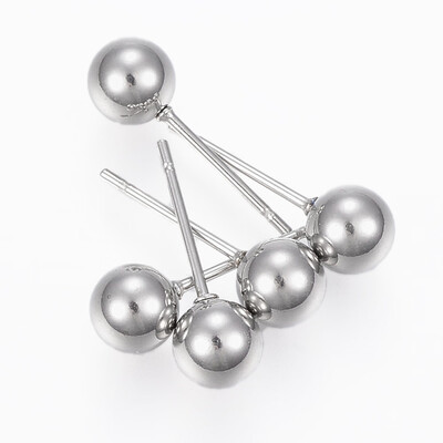 304 Stainless Steel Stud Earrings Ball Stud Earrings Stainless Steel Color 18mm Pin 08mm
304 Stainless Steel Stud Earrings Ball Stud Earrings Stainless Steel Color 18mm Pin 08mm