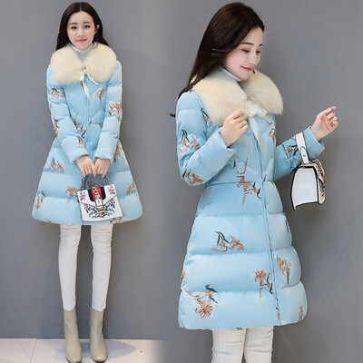 Winter new Korean style temperament lady fashion elegant printing long style cotton dress female 2018
Winter new Korean style temperament lady fashion elegant printing long style cotton dress female 2018