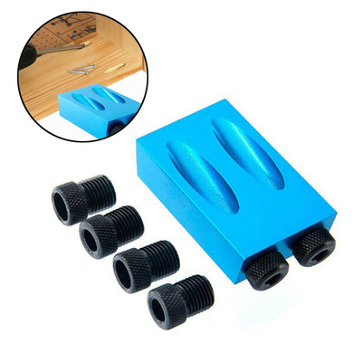Pocket Jig Woodwork Guide Drilling Hole Portable Self Centering Aluminum Alloy