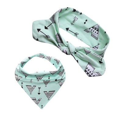 New Cotton Baby Bibs Burp Cloth Set Bow Hair Stuff Cartoon Triangle Baby Bibs Burp Cloth Reusable Baby Toddler Bib Apron