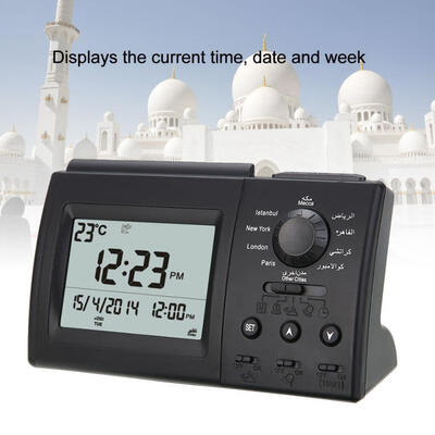Greensen LED Display Digital Alarm Clock Automatic Islamic Muslim Prayer Table Desk Clock Black
Greensen LED Display Digital Alarm Clock Automatic Islamic Muslim Prayer Table Desk Clock Black