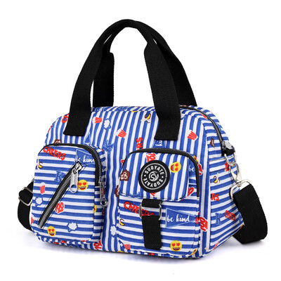 Old&middle-aged ladiesbags with one shoulder slanting bag Mothers leisure printed bags Oxford canvas nylon bags