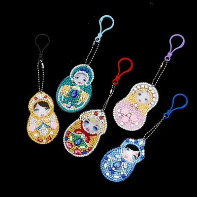 5PCS DIY Diamond Painting Doll Shape Keychain Handmade Phone Hanging Charms Pendants Mosaic Making Supplies Kit
5PCS DIY Diamond Painting Doll Shape Keychain Handmade Phone Hanging Charms Pendants Mosaic Making Supplies Kit