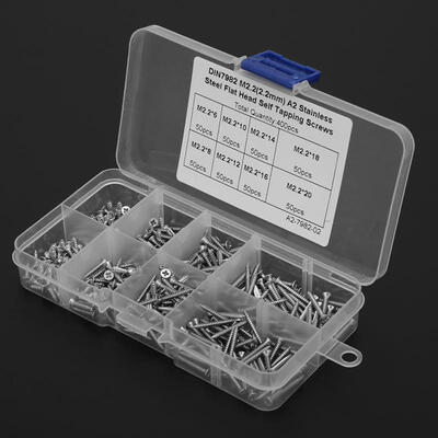 Greensen 400pcs M22 Stainless Steel Cross Head Countersunk Self Tapping Screws Assortment Kit
Greensen 400pcs M22 Stainless Steel Cross Head Countersunk Self Tapping Screws Assortment Kit