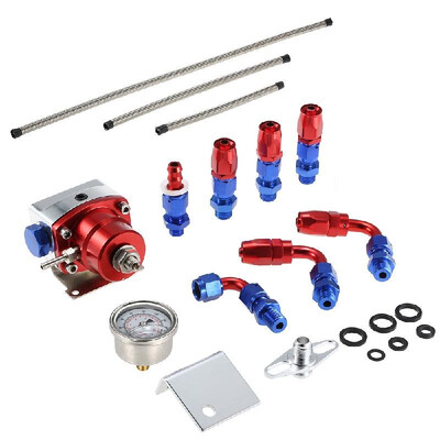 Universal Adjustable 0-160PSI AN6 Fitting EFI Fuel Pressure Regulator Kit with Line Hose 
Universal Adjustable 0-160PSI AN6 Fitting EFI Fuel Pressure Regulator Kit with Line Hose