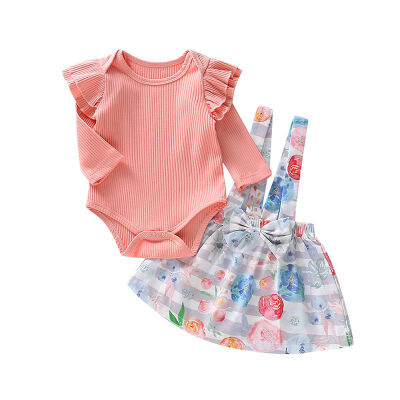 2Pcs Infant Baby Girls Solid Color Long Sleeve Rompers Jumpsuit Floral Print Skirts Girl Princess Outfits Set Infnat Clothing
2Pcs Infant Baby Girls Solid Color Long Sleeve Rompers Jumpsuit Floral Print Skirts Girl Princess Outfits Set Infnat Clothing