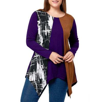 Plus Size Long Sleeve Handkerchief T-shirt
Plus Size Long Sleeve Handkerchief T-shirt
