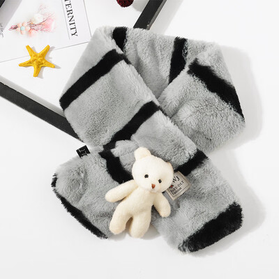 Korean version of the new childrens scarf boys&girls cartoon bear plush bib baby winter cute warm scarf
Korean version of the new childrens scarf boys&girls cartoon bear plush bib baby winter cute warm scarf