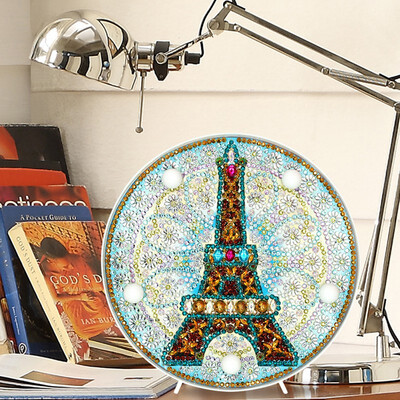 Disc Diamond Painting with LED Night Light Art Craft Home Decoration 
Disc Diamond Painting with LED Night Light Art Craft Home Decoration