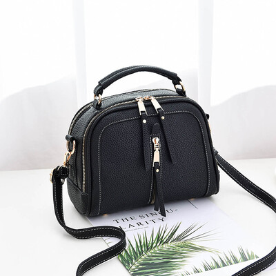 Simple Korean version of the new womens bag lychee soft leather wild shoulder bag ladies Messenger bag
Simple Korean version of the new womens bag lychee soft leather wild shoulder bag ladies Messenger bag