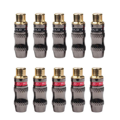 5 Pair RCA Female Connector Gold Plated RCA Jack Socket Audio Adapter Plug
5 Pair RCA Female Connector Gold Plated RCA Jack Socket Audio Adapter Plug