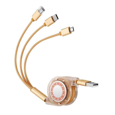 Portable 3 In 1 TPE USB Data Line 3A Efficient Fast Charging Cable For Android Apple IPhones-1m
Portable 3 In 1 TPE USB Data Line 3A Efficient Fast Charging Cable For Android Apple IPhones-1m
