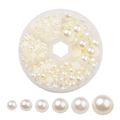 PH PANDAHALL 690 Pcs Beige Flat Back Half Round Pearl Cabochon for Nail Craft DIY Decoration
PH PANDAHALL 690 Pcs Beige Flat Back Half Round Pearl Cabochon for Nail Craft DIY Decoration