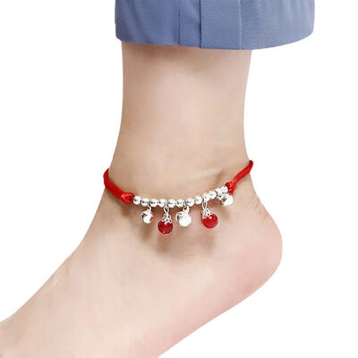 Boho Red Thread Anklet Bracelet Silver Color Beads Foot Bracelet Chain String Halhal Anklet on the Leg Jewelry For Women Braclet
Boho Red Thread Anklet Bracelet Silver Color Beads Foot Bracelet Chain String Halhal Anklet on the Leg Jewelry For Women Braclet
