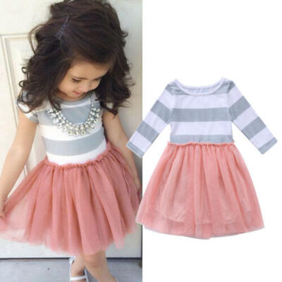 Summer Kids Baby Girls Striped Lace Tulle Tutu Dress Princess Party Wedding Gown
Summer Kids Baby Girls Striped Lace Tulle Tutu Dress Princess Party Wedding Gown