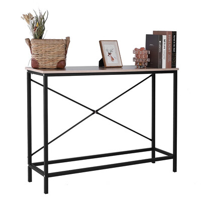 Console Table Sturdy Metal Frame Sofa Table with Scratch-Resistant & Water-Resistant Wooden Top
Console Table Sturdy Metal Frame Sofa Table with Scratch-Resistant & Water-Resistant Wooden Top