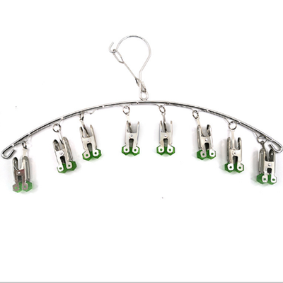 JINLING Stainless steel windproof folding hanger 8 clips Home 10649