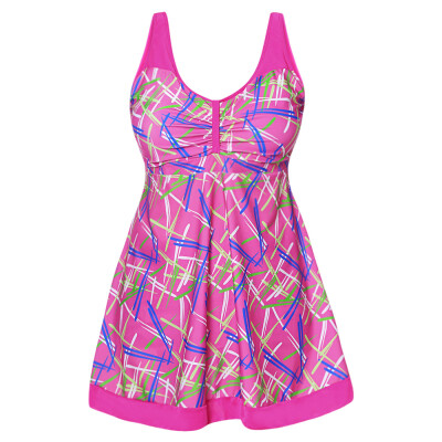 Sexy Shoulder Strap Sleeveless Colorful Print Ruched Padded Plus Size Women Tankini Set
Sexy Shoulder Strap Sleeveless Colorful Print Ruched Padded Plus Size Women Tankini Set