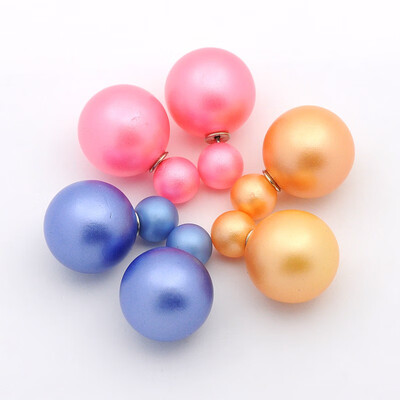 Frosted Acrylic Beaded Double Ball Ear Studs with Steel Pins&Iron Findings Mixed Color 24mm Pin 08mm
Frosted Acrylic Beaded Double Ball Ear Studs with Steel Pins&Iron Findings Mixed Color 24mm Pin 08mm