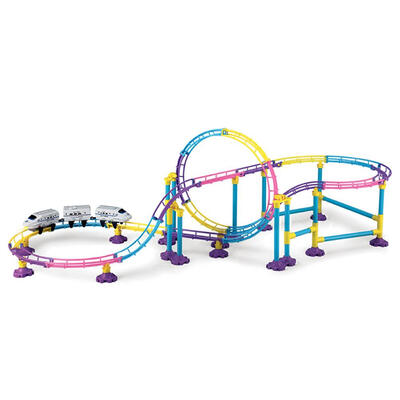DIY Electric Rail Speed Car Train Model Railway Road Track Assemble Toys