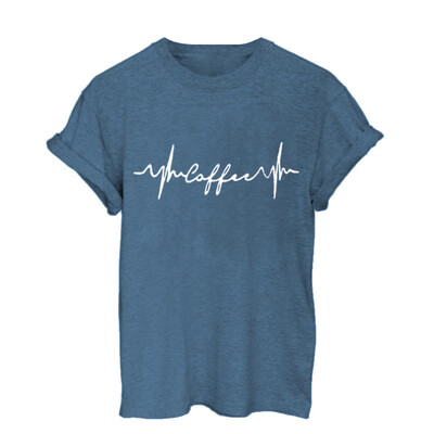 Women Round Collar Summer ECG Pattern Print Loose Short Sleeve Casual Simple Wild T-Shirt
Women Round Collar Summer ECG Pattern Print Loose Short Sleeve Casual Simple Wild T-Shirt
