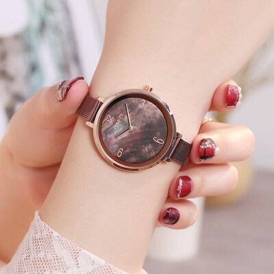 Womens watches Korean fashion watch womens dial steel waterproof Shi Ying ladies watch