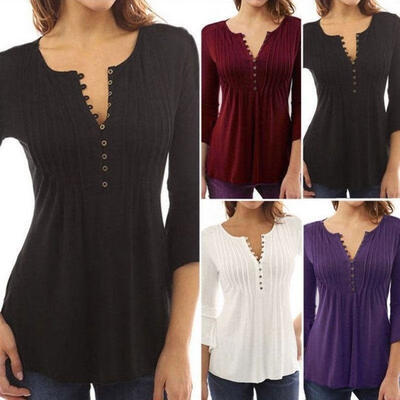 Fashion Women Loose Long Sleeve Tops Blouse Shirt Casual Cotton T-Shirt 4 Colors SMLXL
Fashion Women Loose Long Sleeve Tops Blouse Shirt Casual Cotton T-Shirt 4 Colors SMLXL