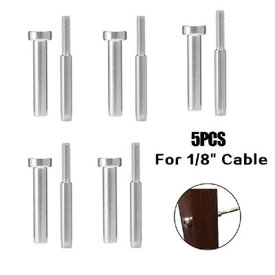 5PCS Stainless Steel Invisible Receiver Stud Swage End Fitting Cable Threaded Stud Terminal For 18" Cable Railing
5PCS Stainless Steel Invisible Receiver Stud Swage End Fitting Cable Threaded Stud Terminal For 18" Cable Railing