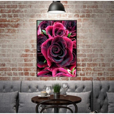 ROSE Full Drill DIY 5D Diamond Painting Embroidery Cross Stitch Kit Decor DE