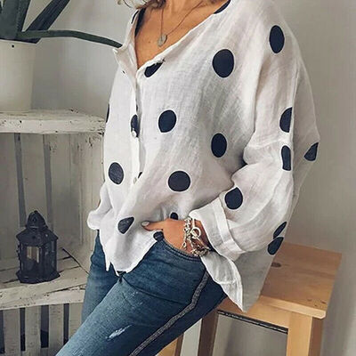 Women Casual Loose Cotton Linen Button Long Sleeve Shirt Blouse Tunic Tops 
Women Casual Loose Cotton Linen Button Long Sleeve Shirt Blouse Tunic Tops
