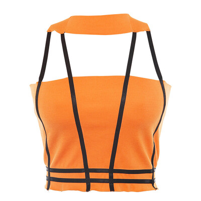 Halter Striped Vest Elastic Contrast Color Short Exposure Navel Sleeveless Ladies Summer Vest
Halter Striped Vest Elastic Contrast Color Short Exposure Navel Sleeveless Ladies Summer Vest