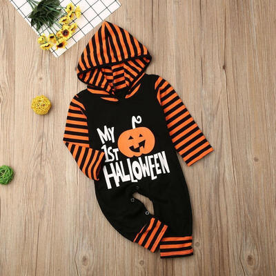 Newborn Baby Halloween Costumes My 1st Halloween Pumpkin Hooded Romper Boy Girl Striped Jumpsuit Outfit Clothes 0-18M
Newborn Baby Halloween Costumes My 1st Halloween Pumpkin Hooded Romper Boy Girl Striped Jumpsuit Outfit Clothes 0-18M