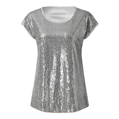 Starmoon Women Summer Casual Sequin Short Sleeve Pullover T Shirt Tops Blouse 
Starmoon Women Summer Casual Sequin Short Sleeve Pullover T Shirt Tops Blouse