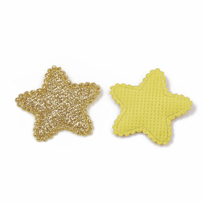 Glitter PU Patches with Non Woven Fabric Back&Sponge Inside Star Goldenrod 33x3435x25mm
Glitter PU Patches with Non Woven Fabric Back&Sponge Inside Star Goldenrod 33x3435x25mm